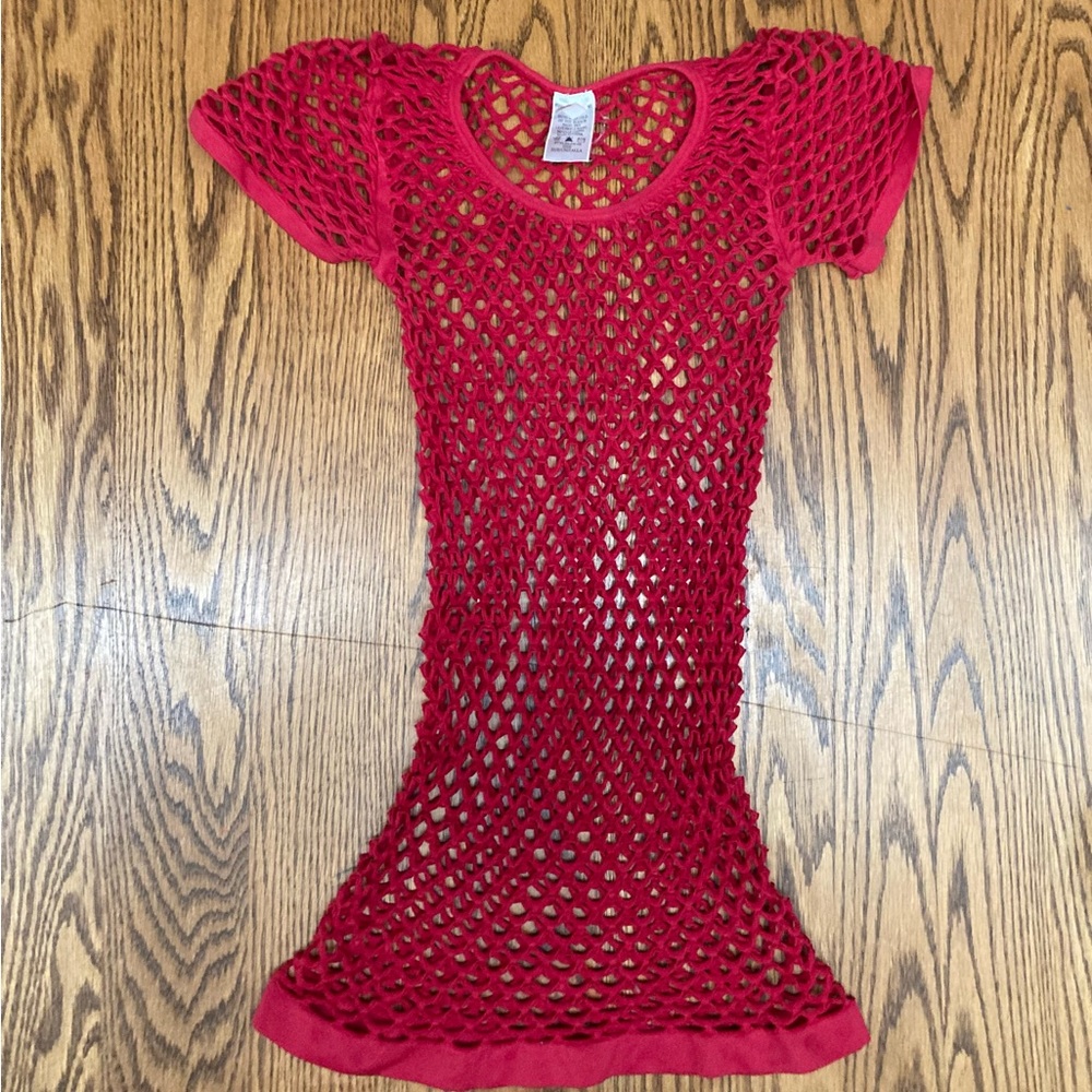💋Red Fishnet Cover-Up/Top💋